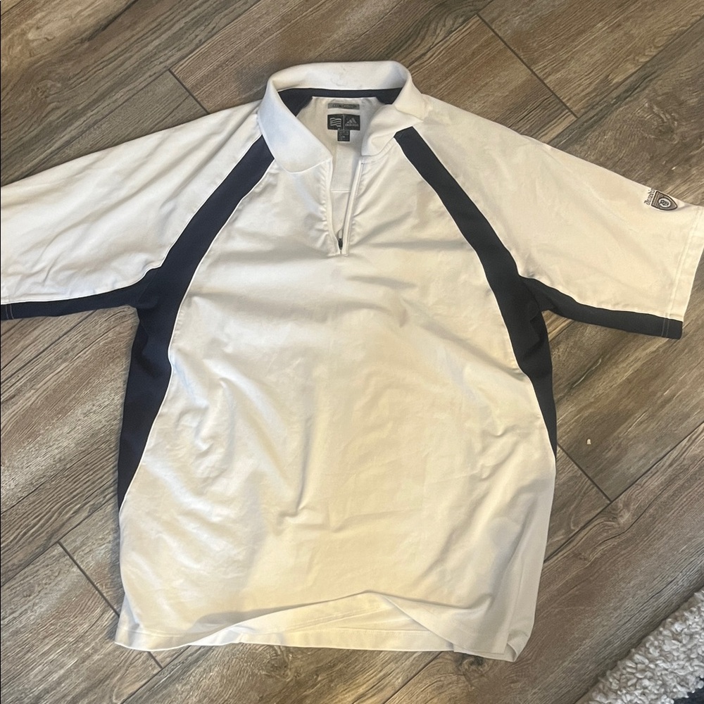Classic White and Black adidas Dunedin country club Polo Shirt